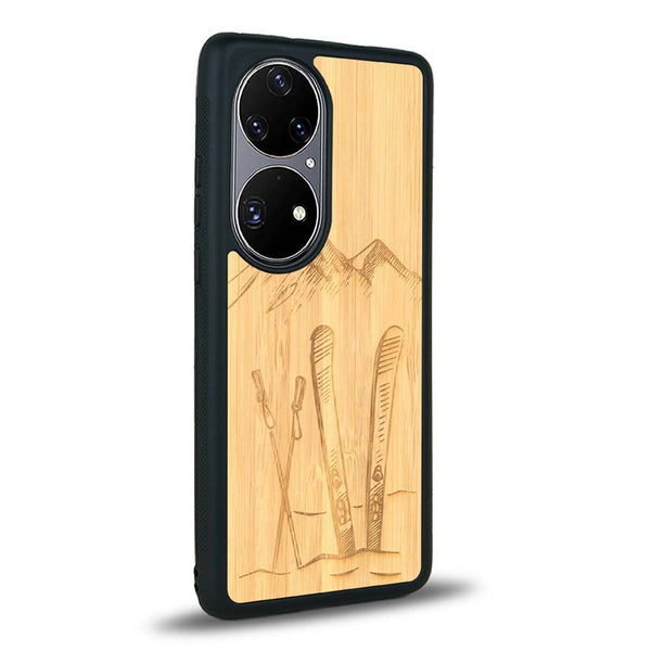 Coque Huawei P50 - Winter Holidays - Coque en bois