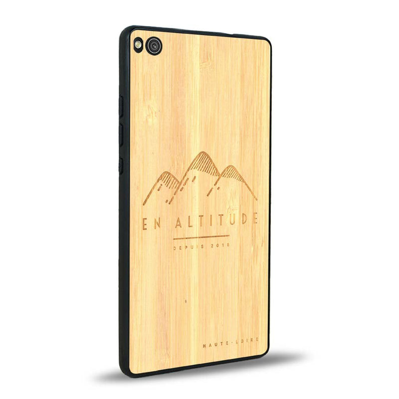 Coque Huawei P8 - En Altitude - Coque en bois