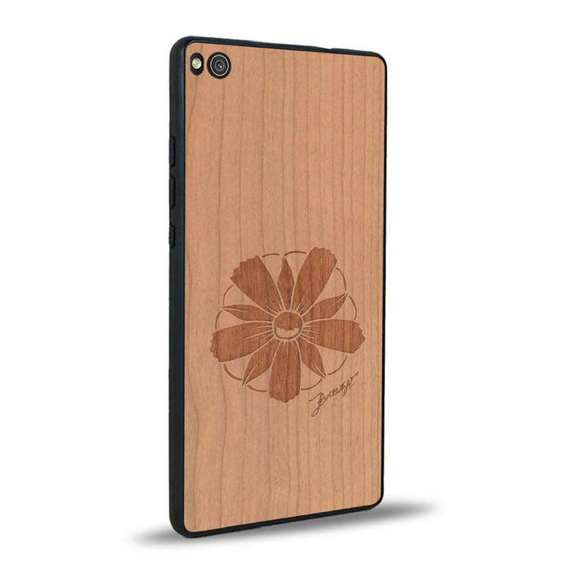 Coque Huawei P8 - La Fleur des Montagnes - Coque en bois