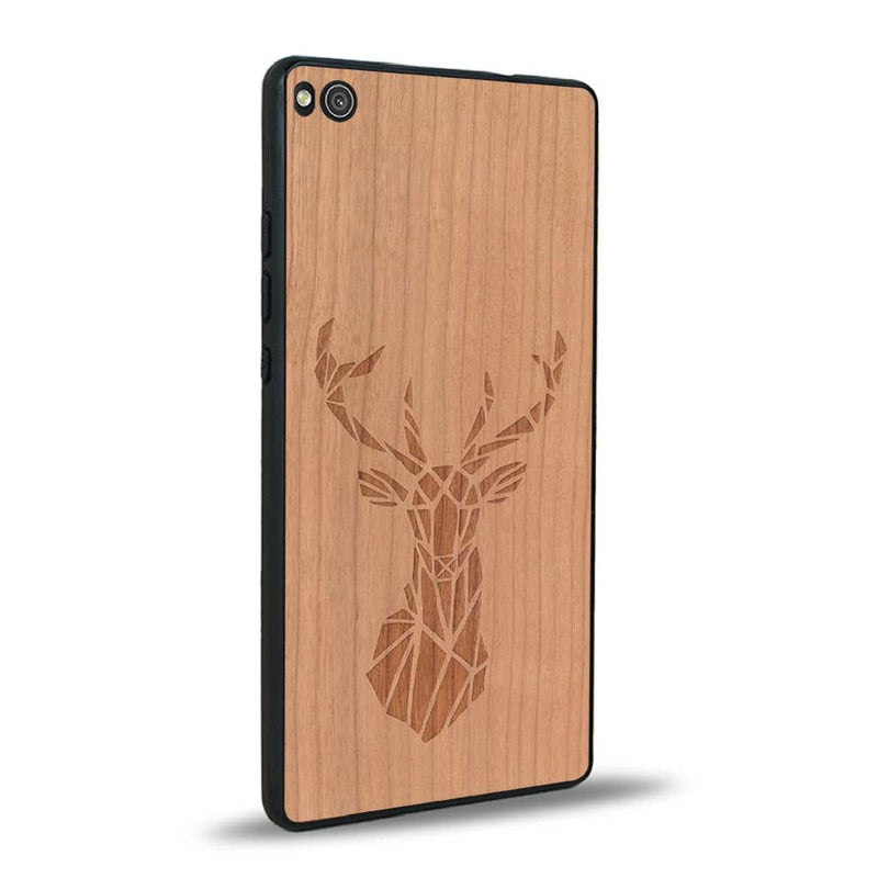 Coque Huawei P8 - Le Cerf - Coque en bois