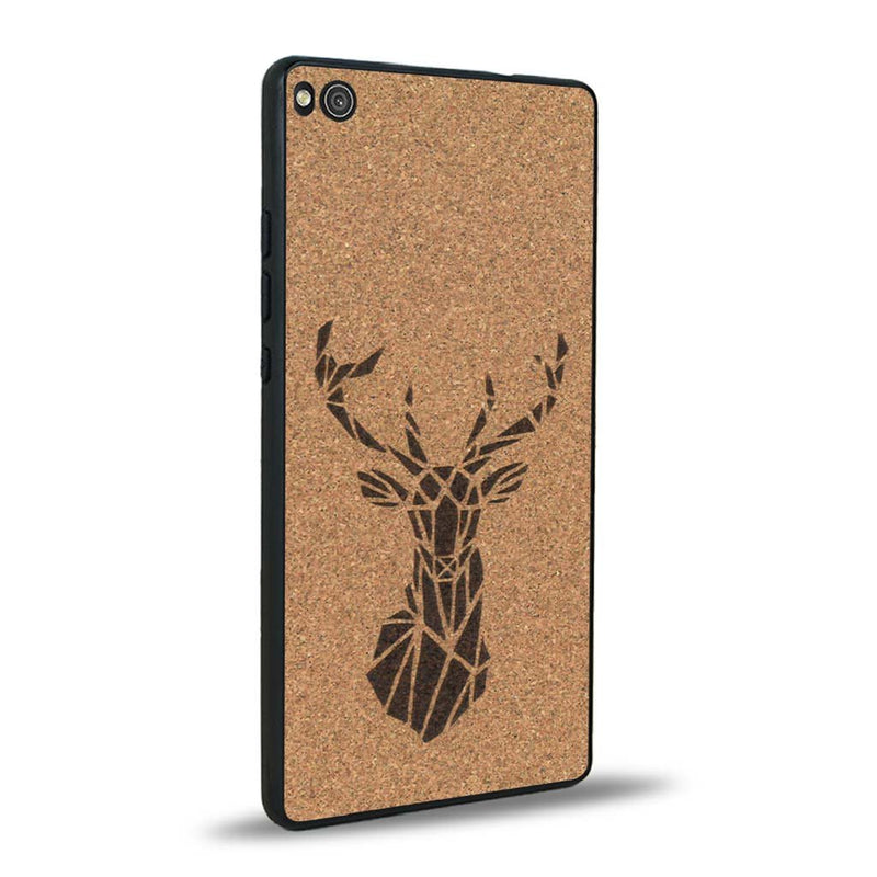 Coque Huawei P8 - Le Cerf - Coque en bois