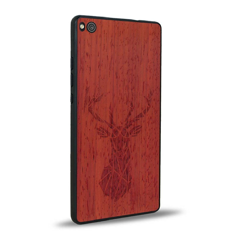 Coque Huawei P8 - Le Cerf - Coque en bois