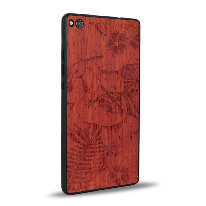 Coque Huawei P8 - Le Flamant Rose - Coque en bois