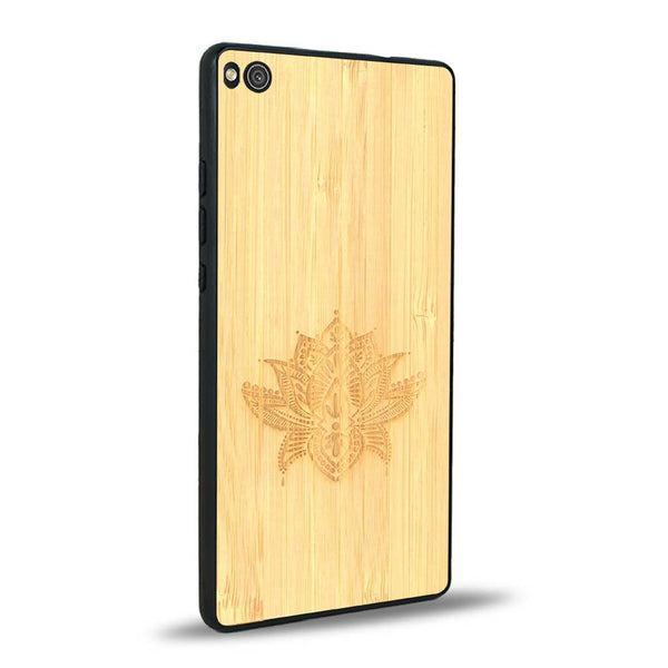 Coque Huawei P8 - Le Lotus - Coque en bois