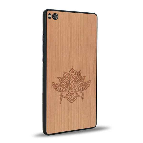 Coque Huawei P8 - Le Lotus - Coque en bois