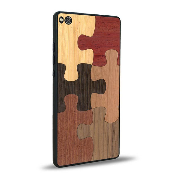 Coque Huawei P8 - Le Puzzle - Coque en bois