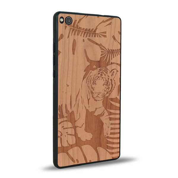 Coque Huawei P8 - Le Tigre - Coque en bois