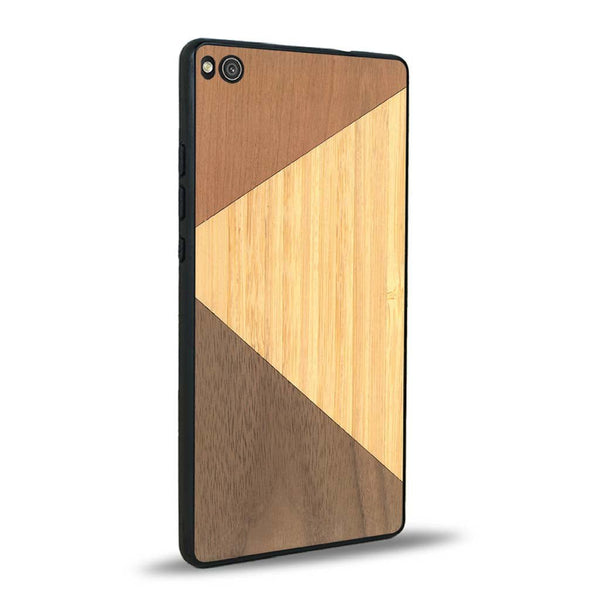 Coque Huawei P8 - Le Trio - Coque en bois