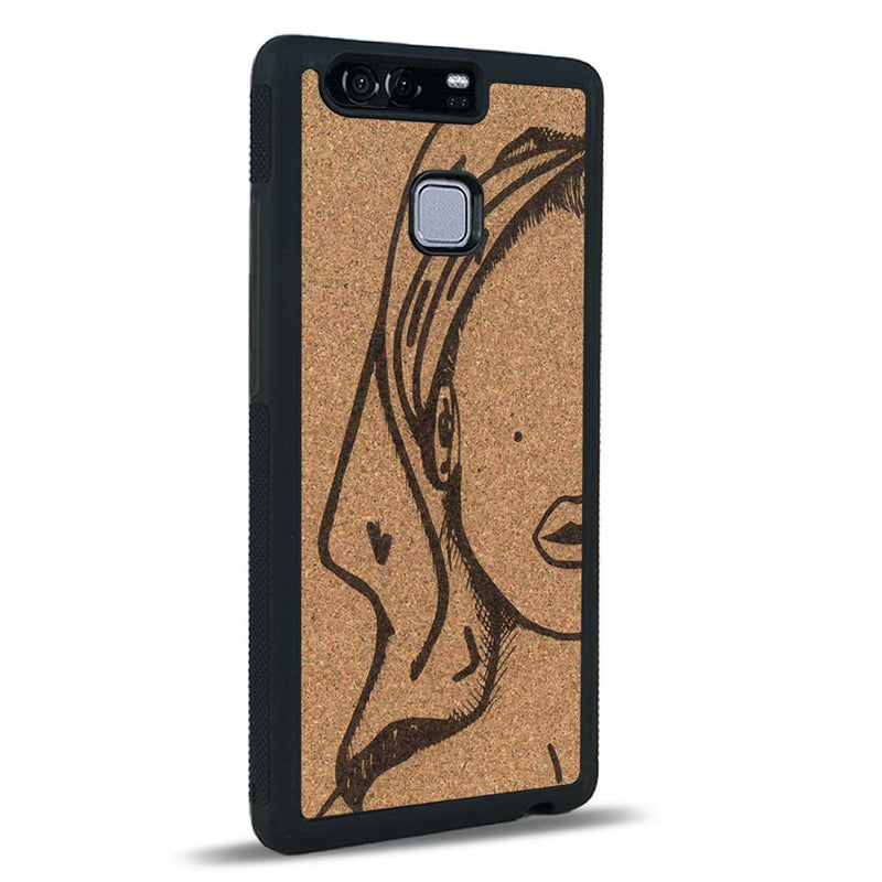 Coque Huawei P9 - Au féminin - Coque en bois