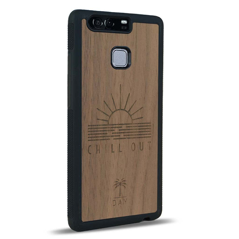 Coque Huawei P9 - La Chill Out - Coque en bois