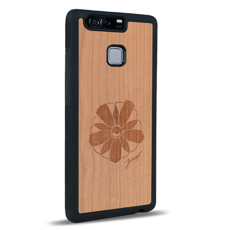 Coque Huawei P9 - La Fleur des Montagnes - Coque en bois