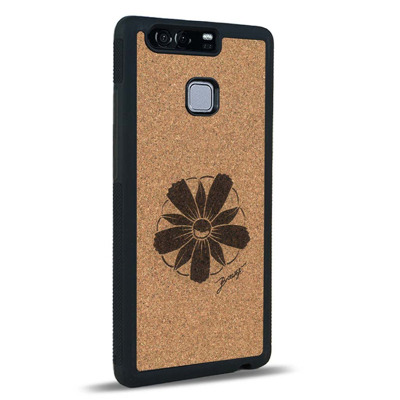 Coque Huawei P9 - La Fleur des Montagnes - Coque en bois