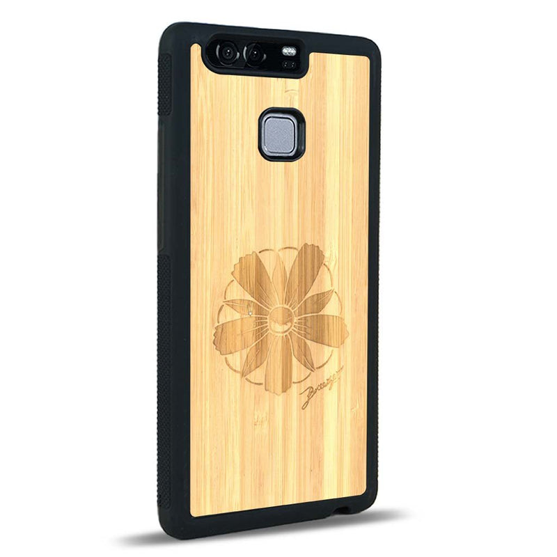 Coque Huawei P9 - La Fleur des Montagnes - Coque en bois