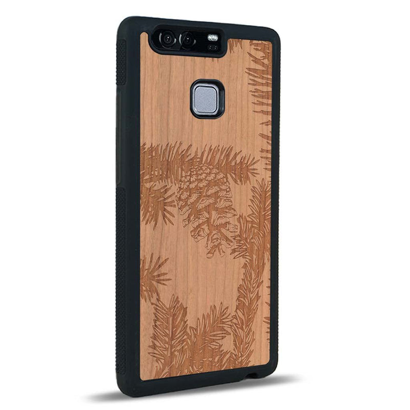 Coque Huawei P9 - La Pomme de Pin - Coque en bois