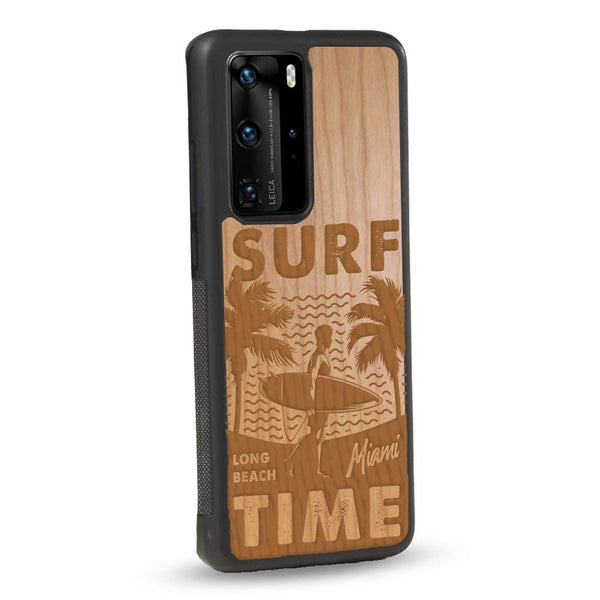 Coque Huawei - Surf time - Coque en bois