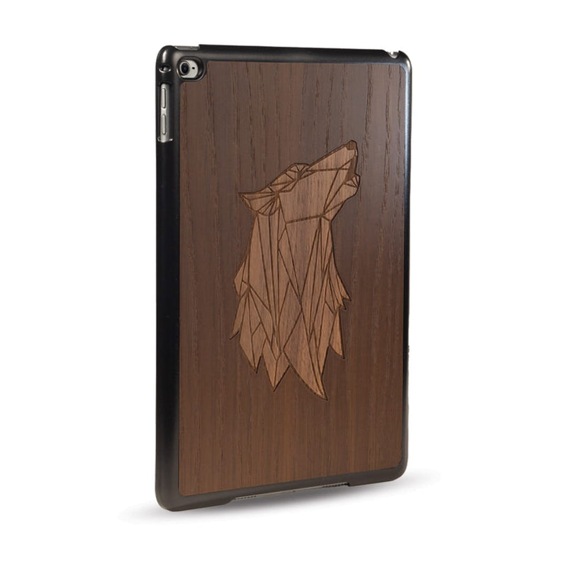 Coque Ipad - Loup - Coque en bois