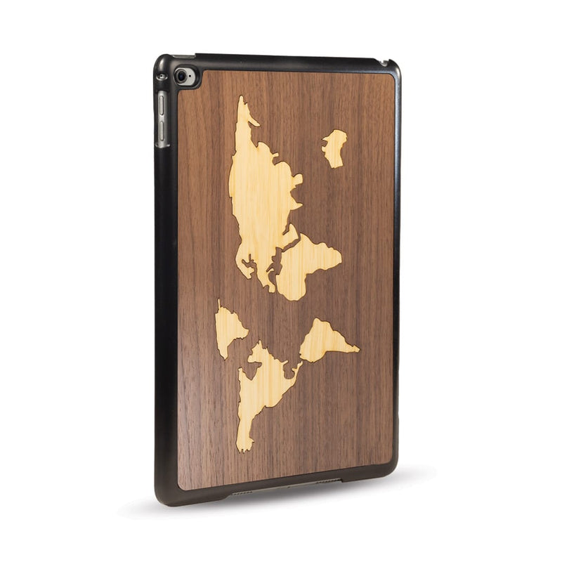 Coque Ipad - Mappemonde - Coque en bois