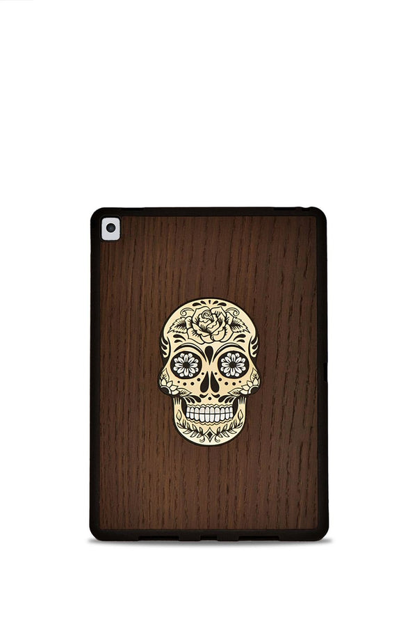 Coque Ipad - Skull - Coque en bois