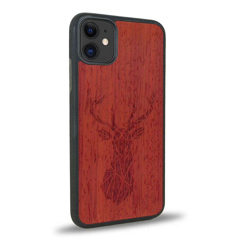Coque iPhone 11 - Le Cerf - Coque en bois