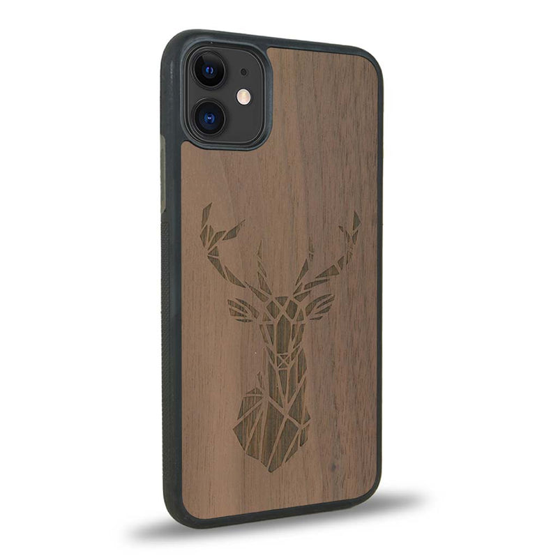 Coque iPhone 11 - Le Cerf - Coque en bois