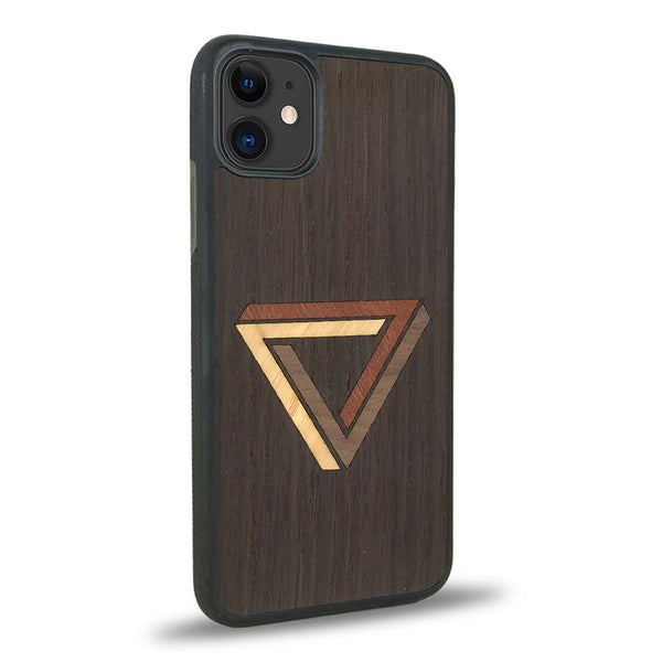 Coque iPhone 11 - Le Triangle - Coque en bois