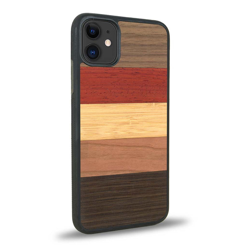 Coque iPhone 12 - L'Arc-en-ciel - Coque en bois