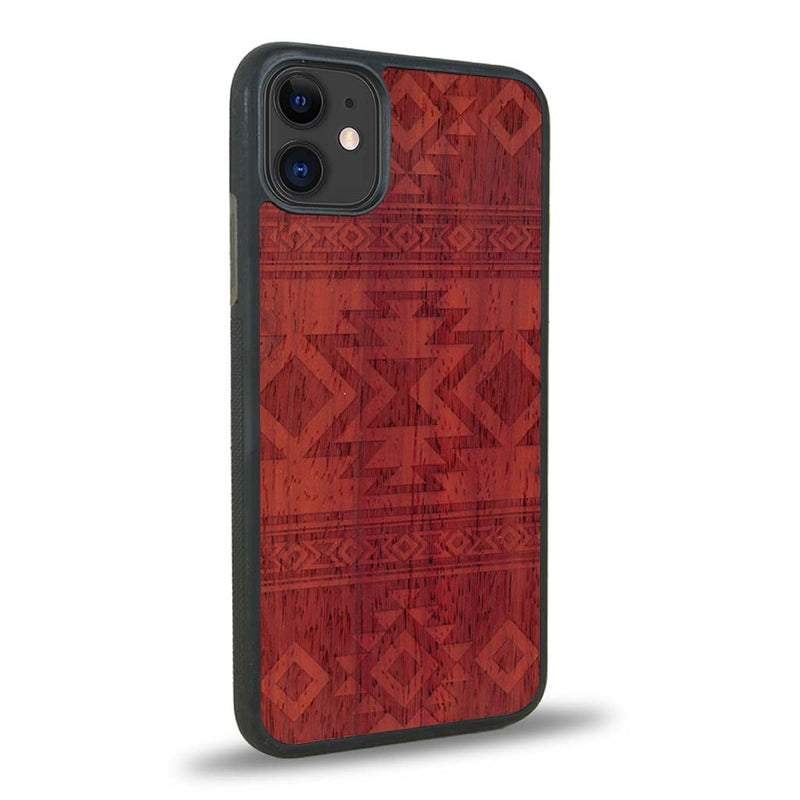 Coque iPhone 12 - L'Aztec - Coque en bois