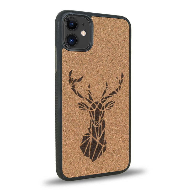 Coque iPhone 12 - Le Cerf - Coque en bois