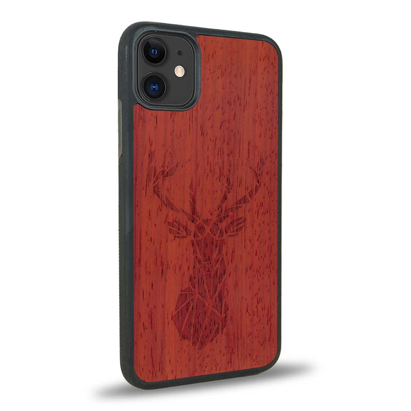 Coque iPhone 12 - Le Cerf - Coque en bois