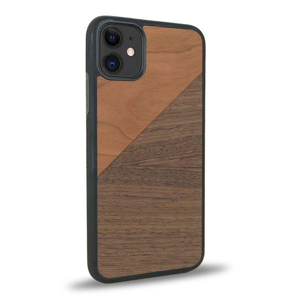 Coque iPhone 12 - Le Duo - Coque en bois