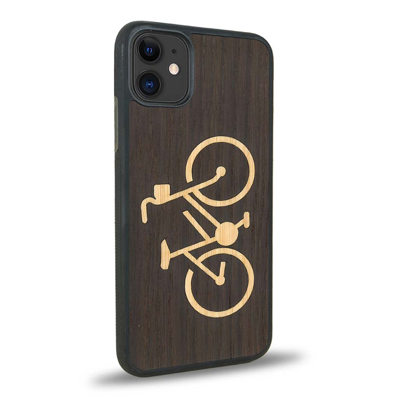 Coque iPhone 12 - Le Vélo - Coque en bois