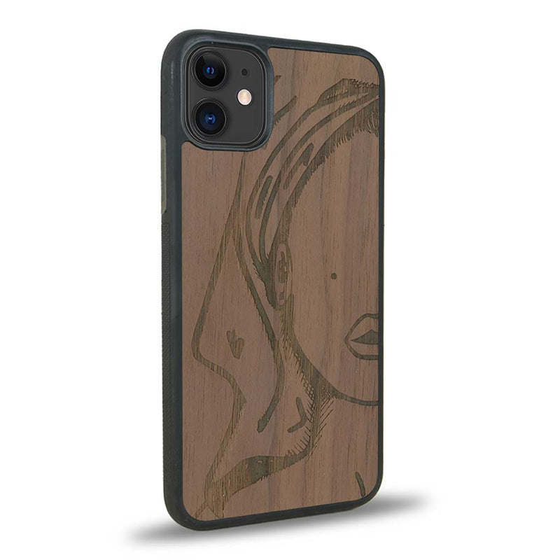 Coque iPhone 12 Mini - Au féminin - Coque en bois