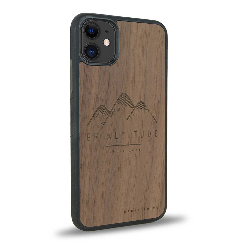 Coque iPhone 12 Mini - En Altitude - Coque en bois