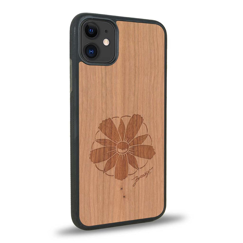 Coque iPhone 12 Mini - La Fleur des Montagnes - Coque en bois