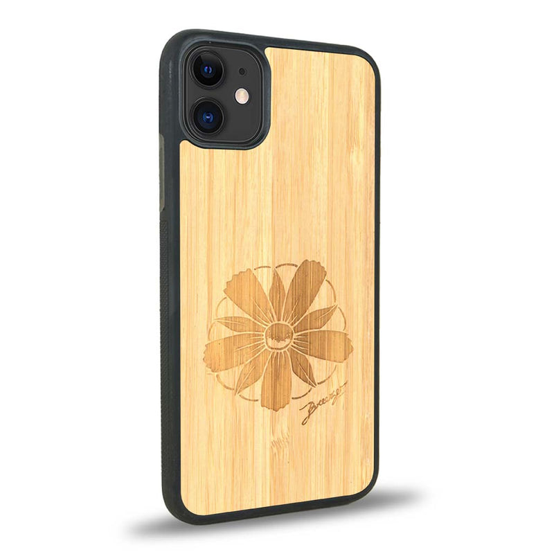 Coque iPhone 12 Mini - La Fleur des Montagnes - Coque en bois