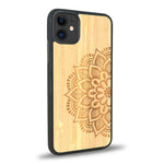 Coque iPhone 12 Mini - Le Mandala Sanskrit - Coque en bois