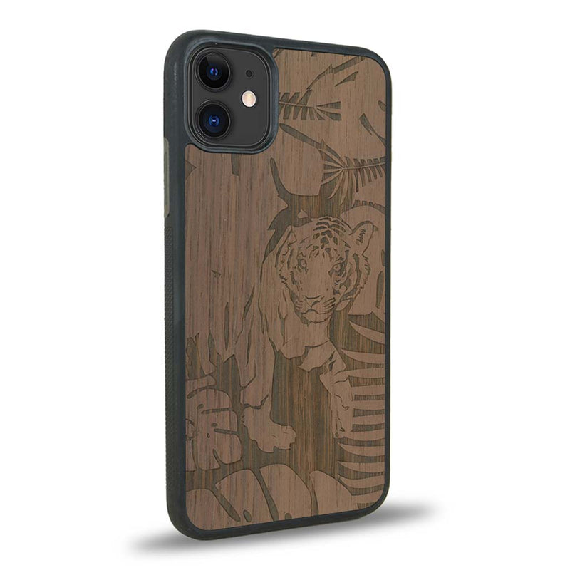 Coque iPhone 12 Mini - Le Tigre - Coque en bois