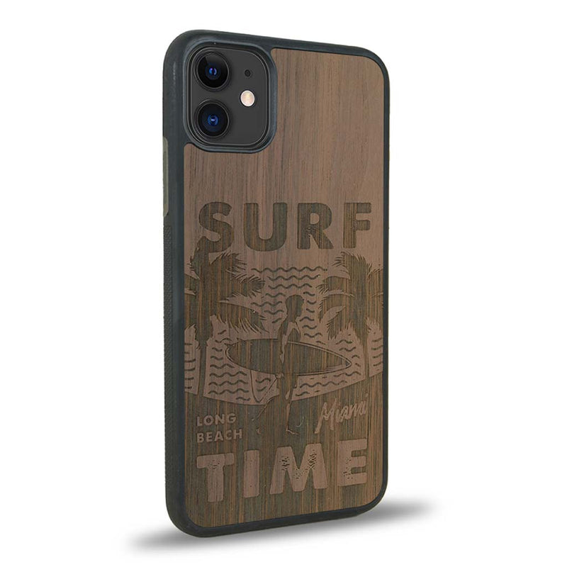 Coque iPhone 12 Mini - Surf Time - Coque en bois