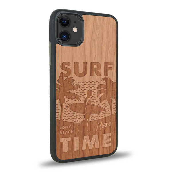 Coque iPhone 12 - Surf Time - Coque en bois