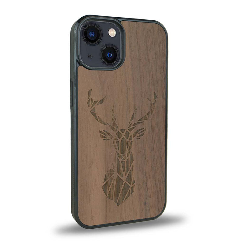 Coque iPhone 13 + MagSafe® - Le Cerf - Coque en bois