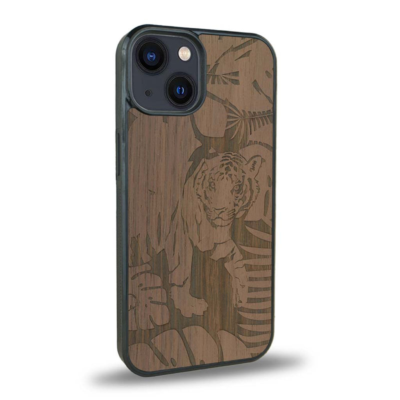 Coque iPhone 13 Mini + MagSafe® - Le Tigre - Coque en bois