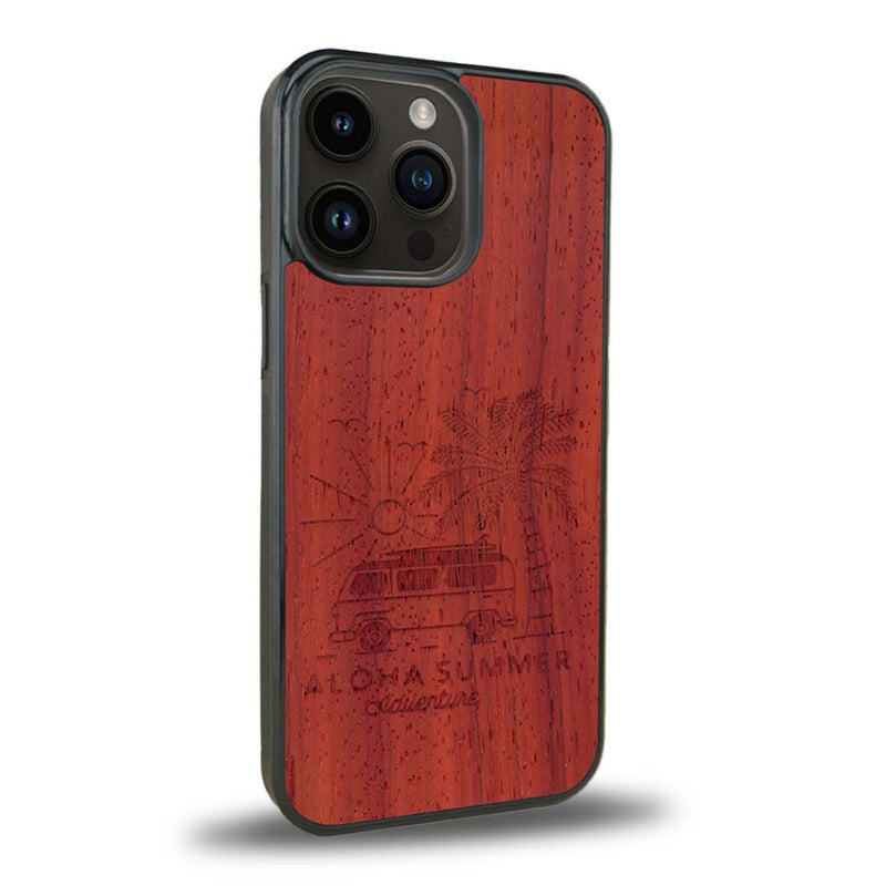 Coque iPhone 13 Pro - Aloha Summer - Coque en bois