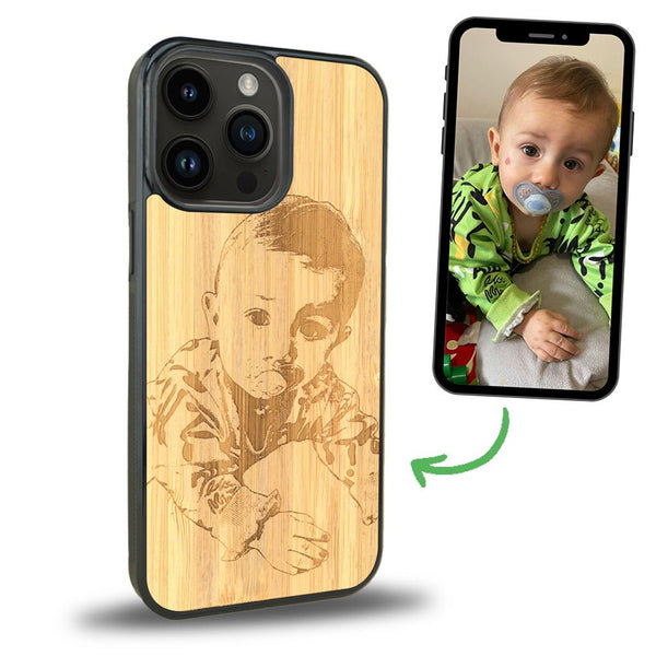 Coque iPhone 14 Pro - La Personnalisable - Coque en bois