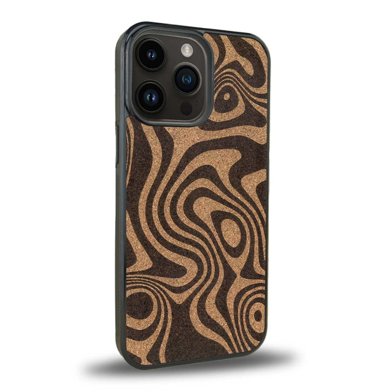 Coque iPhone 14 Pro - L'Abstract - Coque en bois