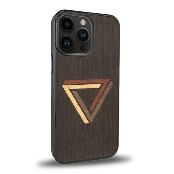Coque iPhone 14 Pro - Le Triangle - Coque en bois
