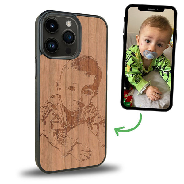 Coque iPhone 14 Pro + MagSafe® - La Personnalisable - Coque en bois