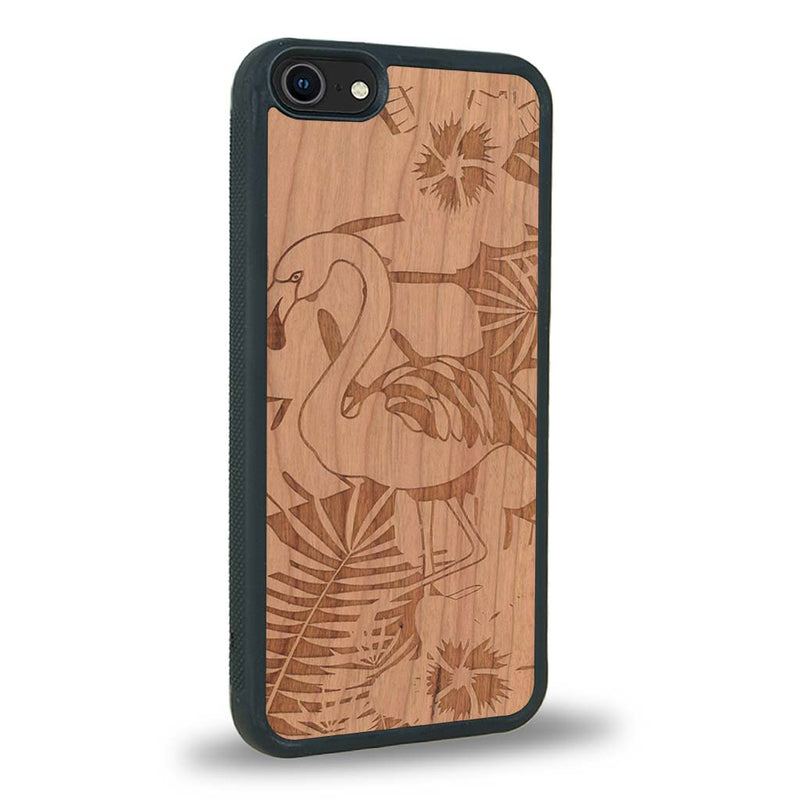 Coque iPhone 6 / 6s - Le Flamant Rose - Coque en bois