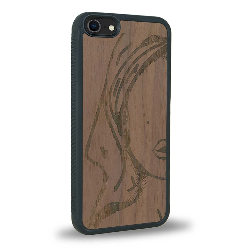 Coque iPhone 7 / 8 - Au féminin - Coque en bois