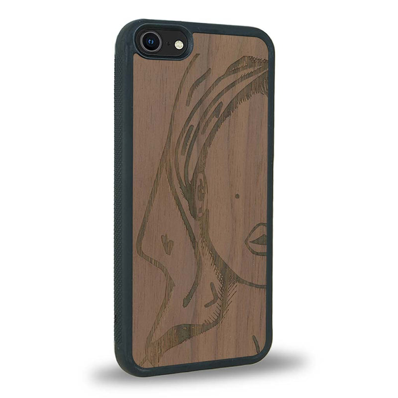 Coque iPhone 7 / 8 - Au féminin - Coque en bois