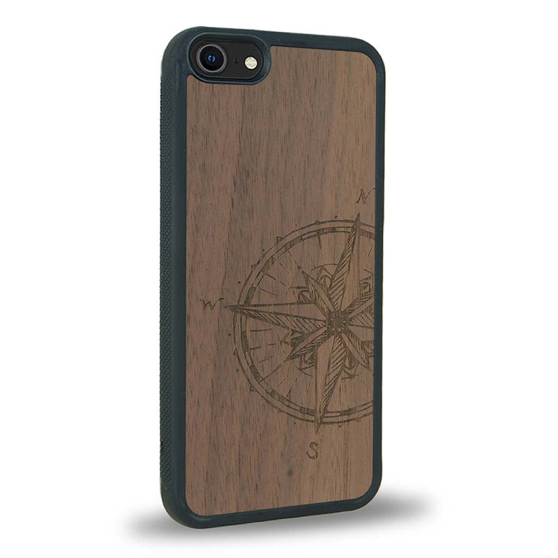 Coque iPhone 7 / 8 - La Rose des Vents - Coque en bois